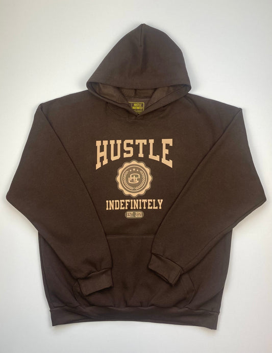 Hustle Indefinitely (Brown & Tan Hoodie)